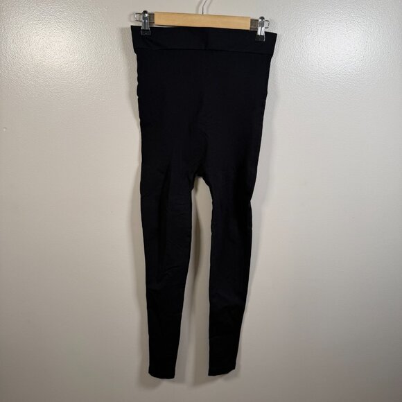 Blanqui Maternity Leggings Size Medium Full Panel Black Belly Support - Picture 2 of 8